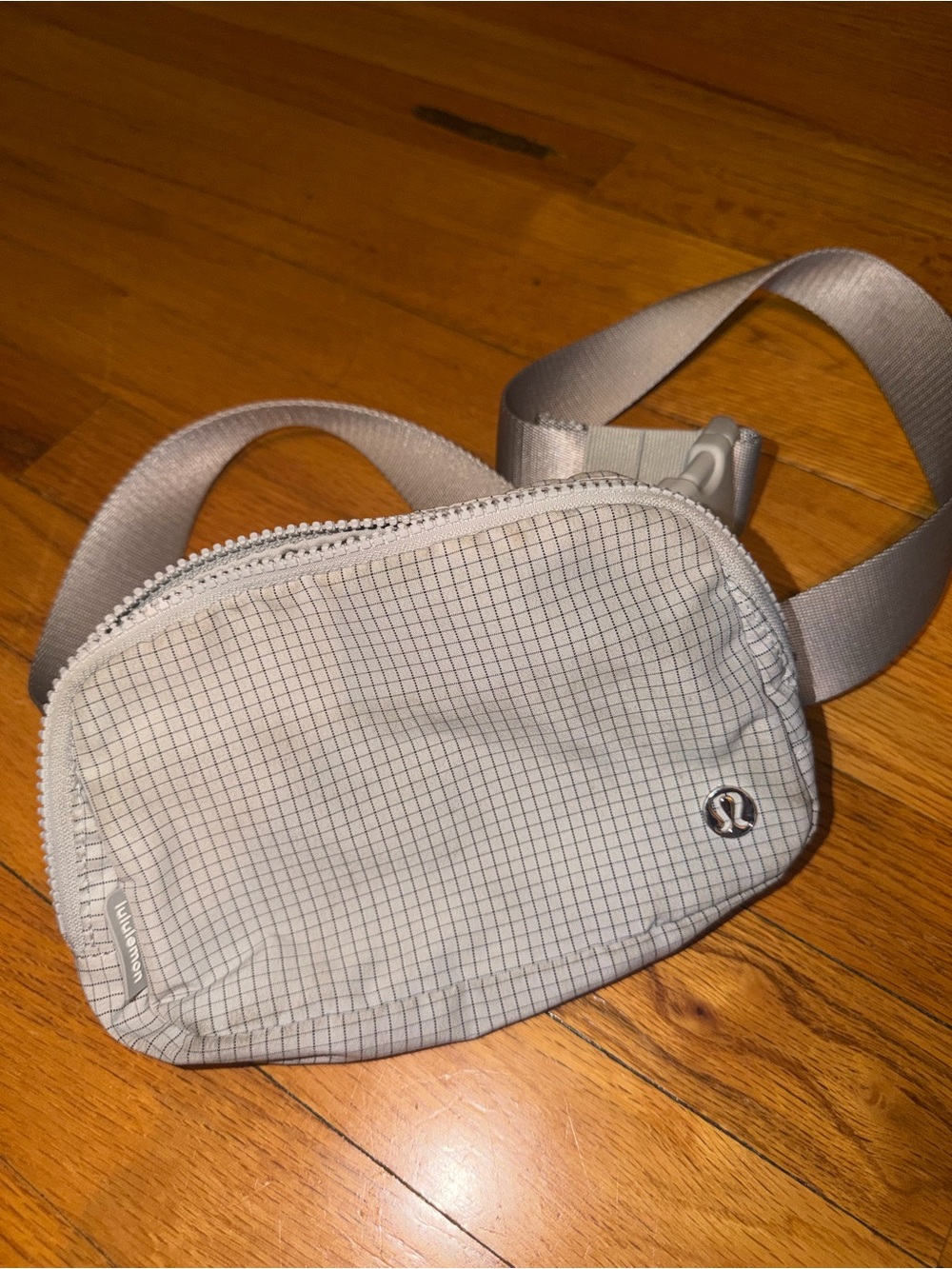 lululemon athletica Light Gray Grid Crossbody Waist Pack